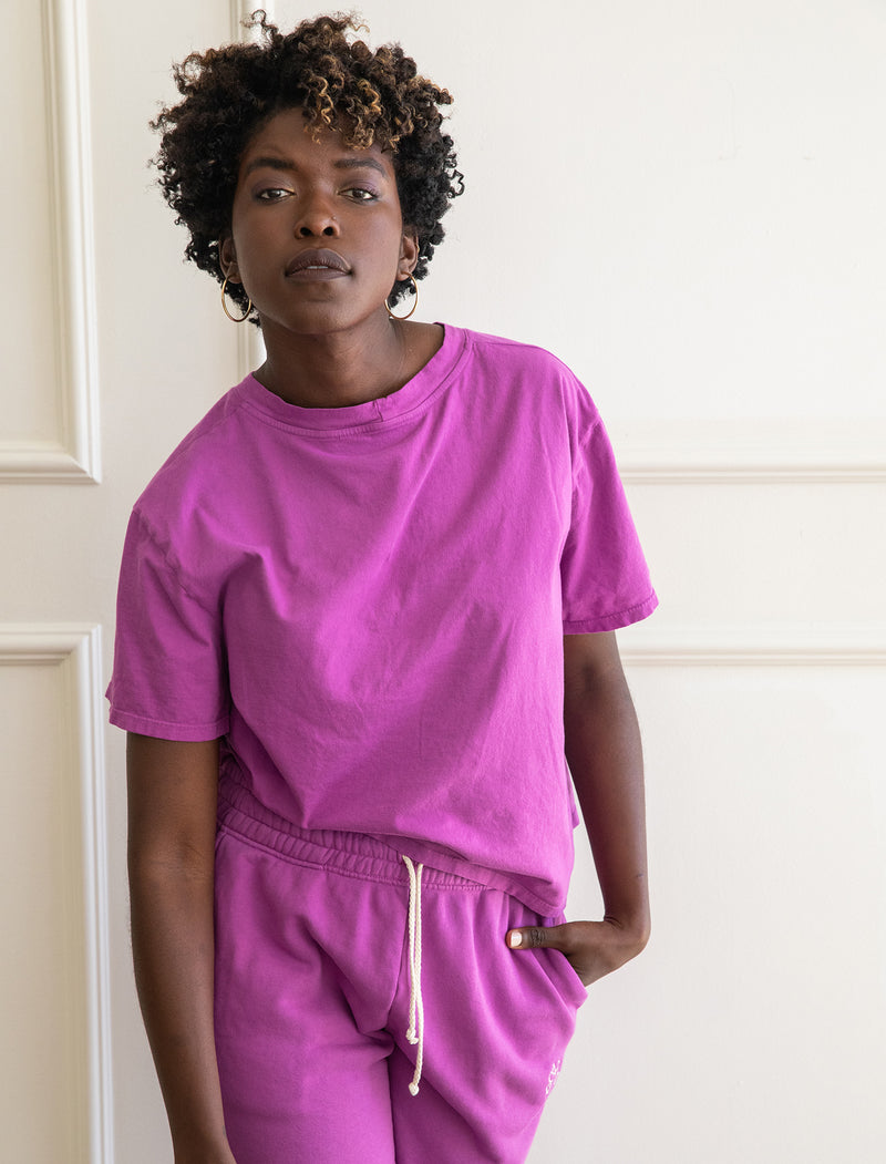 Lola Box tee in Orchid - All For Ramon